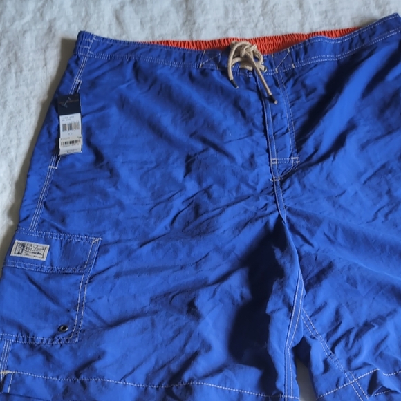 Ralph Lauren Deep Blue Swim Shorts - Picture 1 of 3
